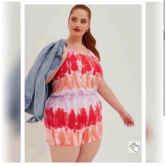 TORRID Lovesick Tie Dye Romper